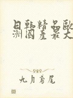 日韩精品欧美亚洲国产最大