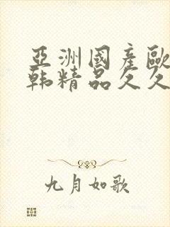 亚洲国产欧美日韩精品久久久