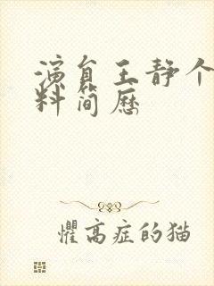 演员王静个人资料简历封面