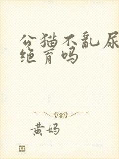 公猫不乱尿还用绝育吗封面