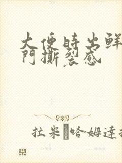 大便时出鲜血肛门撕裂感