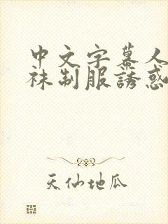 中文字幕人妻丝袜制服诱惑