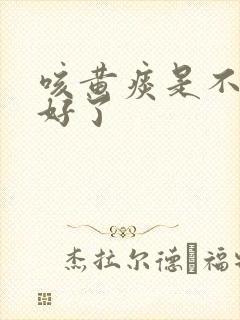 咳黄痰是不是快好了封面