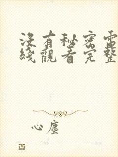 没有秘密电影在线观看完整版