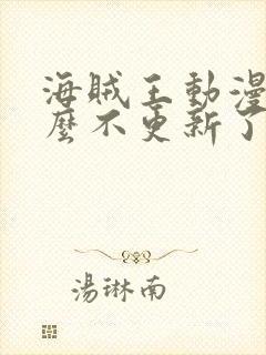 海贼王动漫为什么不更新了封面