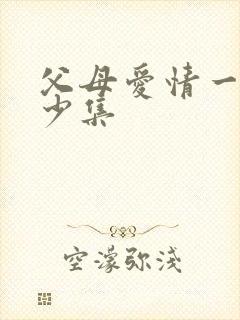 父母爱情一共多少集封面