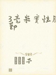 3毫米实性肺结节