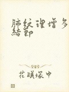 肺纹理增多 小结节