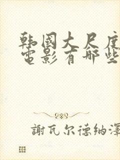 韩国大尺度三级电影有哪些