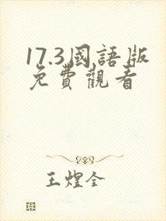 17.3国语版免费观看封面