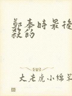 郑奉时最后被谁杀的