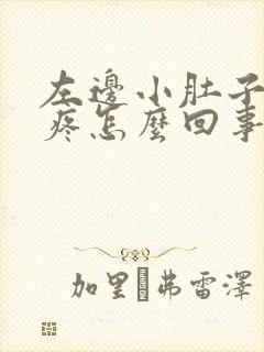 左边小肚子下坠疼怎么回事