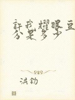 许我耀眼豆瓣评分是多少