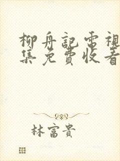 柳舟记电视剧全集免费收看封面