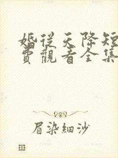 婚从天降短剧免费观看全集在线播放