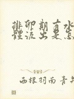 排卵期有水样液体流出是怎么回事