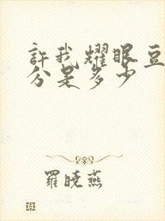 许我耀眼豆瓣评分是多少