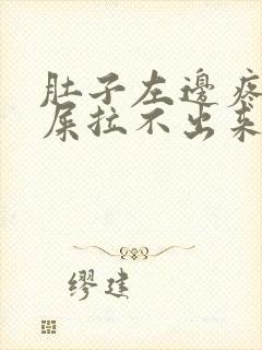 肚子左边疼想拉屎拉不出来怎么回事封面