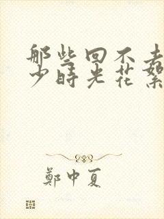 那些回不去的年少时光花絮