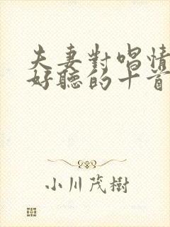 夫妻对唱情歌最好听的十首