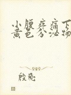 小腹疼痛下面有黄色分泌物