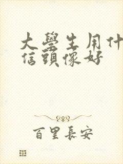 大学生用什么微信头像好