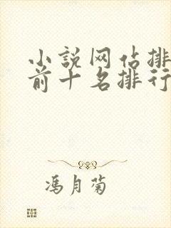 小说网站排行榜前十名排行榜
