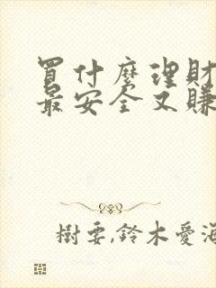 买什么理财产品最安全又赚钱