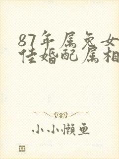 87年属兔女最佳婚配属相