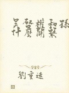 吴启权和孙美扬什么关系