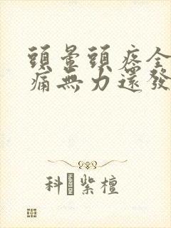 头晕头疼全身酸痛无力还发冷