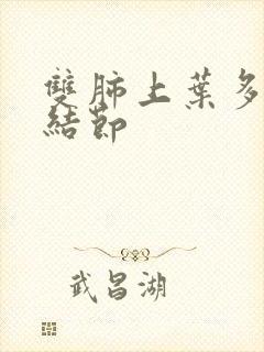 双肺上叶多发小结节封面