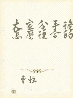 大家分手后都是怎么复合的封面