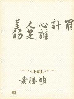 美人心计罗晋演的是谁封面