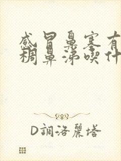 感冒鼻塞有黄脓稠鼻涕吃什么药