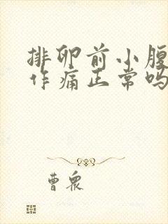 排卵前小腹隐隐作痛正常吗封面