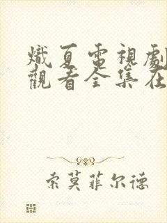 炽夏电视剧免费观看全集在线播放封面