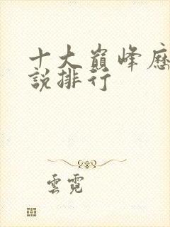 十大巅峰历史小说排行