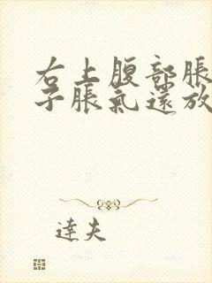 右上腹部胀痛肚子胀气还放屁