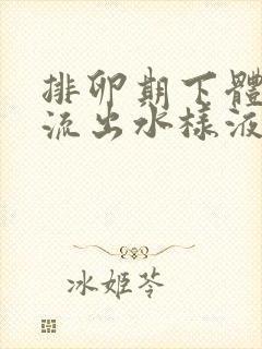 排卵期下体总是流出水样液体是怎么回事