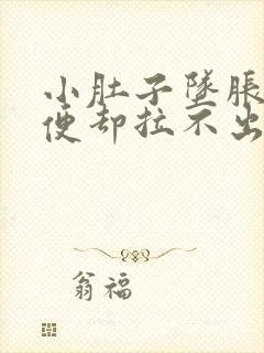 小肚子坠胀想大便却拉不出来怎么办女