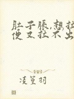 肚子胀,想拉大便又拉不出来放臭屁