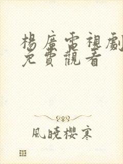 杨广电视剧全集免费观看