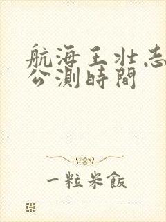 航海王壮志雄心公测时间