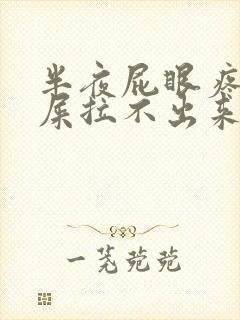 半夜屁眼疼想拉屎拉不出来是怎么回事封面