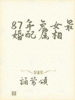 87年兔女最佳婚配属相