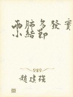 两肺多发实性微小结节