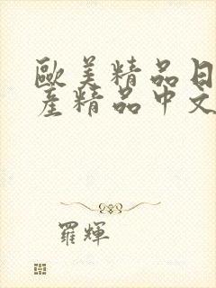 欧美精品日韩国产精品中文在线观看