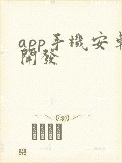 app手机安卓开发