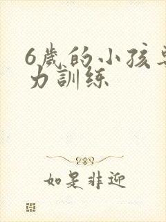 6岁的小孩专注力训练